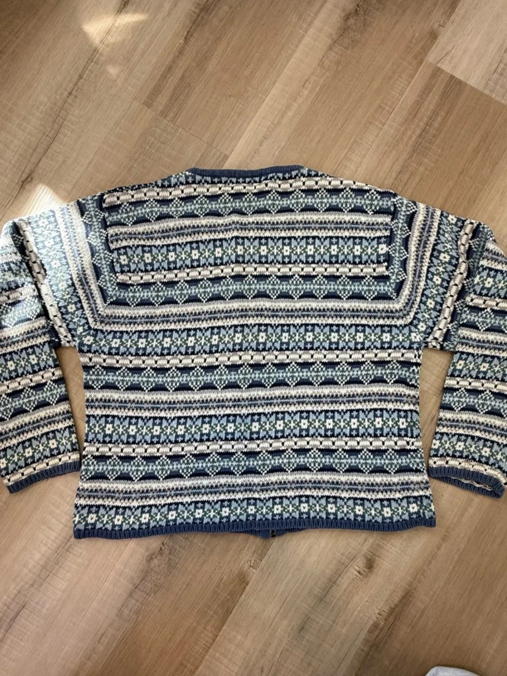 Vintage Rosanna Nordic Fair Isle Zip-Front Cardigan Sweater Size Large - Picture 5 of 5